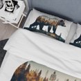 thumbnail image 4 of Designart "Bear s Forest Fusion V" Abstract Bedding Covert Set - Bear Orange Animals Bed Set With 2 Shams, 4 of 6