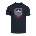 thumbnail image 1 of Gravity Trading T-Shirt à Manches Courtes pour Hommes Live to Ride Eagle - Bleu Marine - Petit, 1 of 1