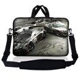 thumbnail image 1 of LSS 13.3 inch Laptop Sleeve Bag Compatible with Acer, Asus, Dell, HP, Sony, MacBook and more | Carrying Case Pouch w/ Handle & Adjustable Shoulder Strap, Racing Cars, 1 of 4