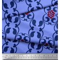 thumbnail image 3 of Soimoi Velvet Fabric Floral & Filigree Damask Print Fabric by Yard 58 Inch Wide, 3 of 3