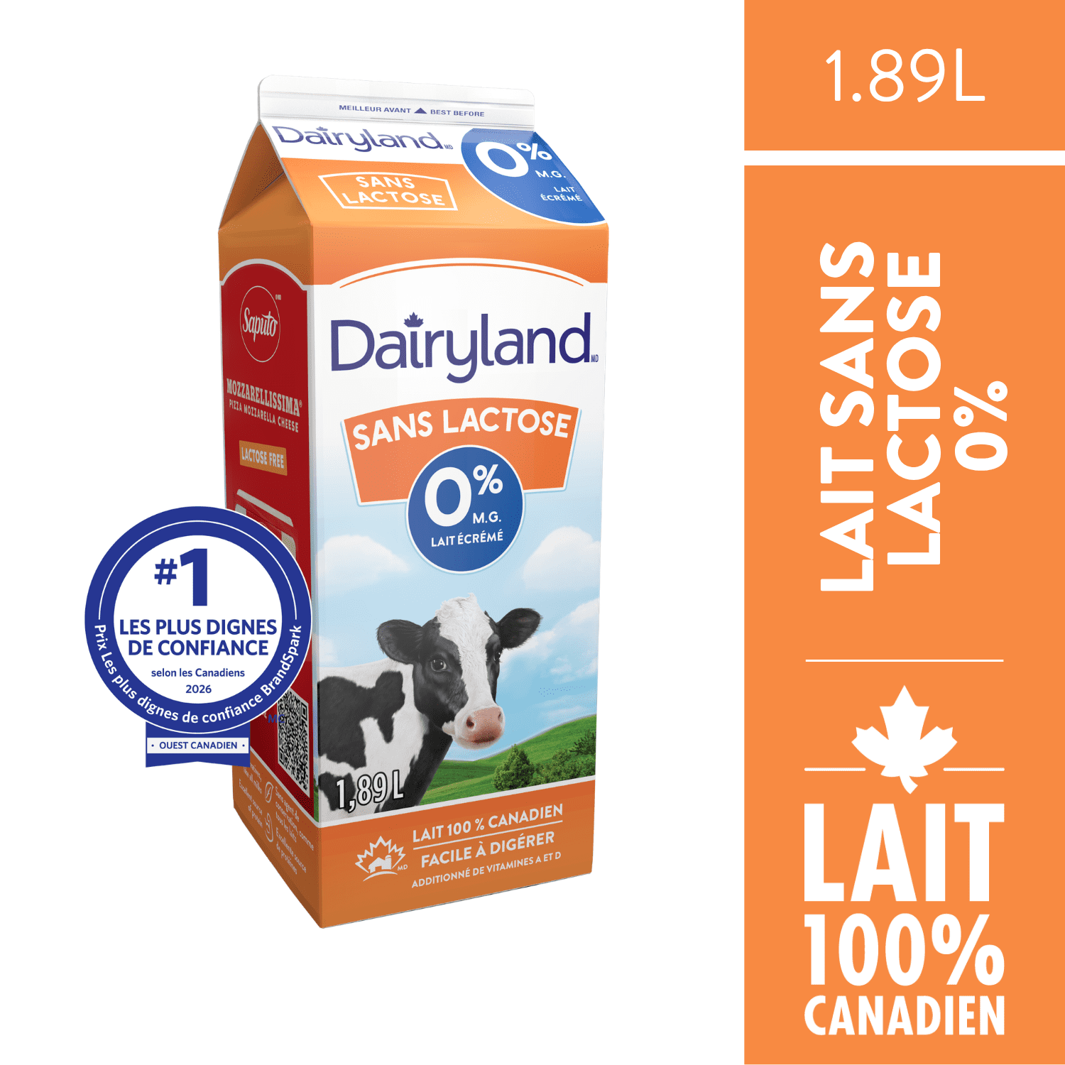 Dairyland Lait Écrémé Sans Lactose