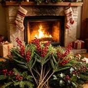 Christmas Artificial Branches - Colorful Vase Filler for Home Decor, Mantel and Holiday Parties