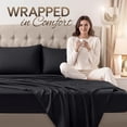 thumbnail image 2 of Beddora Ensemble de Draps Format Grand en Noir – 4 Pcs en Microfibre, Ultra Doux, Poche Profonde, Résistant aux Plis, Entretien Facile, Adulte, 2 of 5
