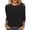 #204-Black, variant on Pincandy Womens Sweaters Fall Fashion 3/4 Length Sleeve Tops Crew Neck Button Shirts Casual Pullover Cute Winter Clothes