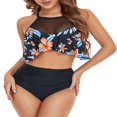 thumbnail image 1 of Women Tankinis Set Spaghetti Strap V-Neck Floral Vest  Boxer Underpants, 1 of 6