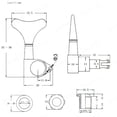 thumbnail image 2 of Un Ensemble de 5 Pcs Boutons Queue de Poisson Accordeurs de Basses Chevilles d'Accordage Touches Têtes de Machine, 2 of 5