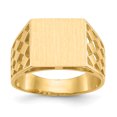 thumbnail image 1 of 14k Yellow Gold Mens Signet Ring Man   For Dad Mens  For Him, 1 of 9