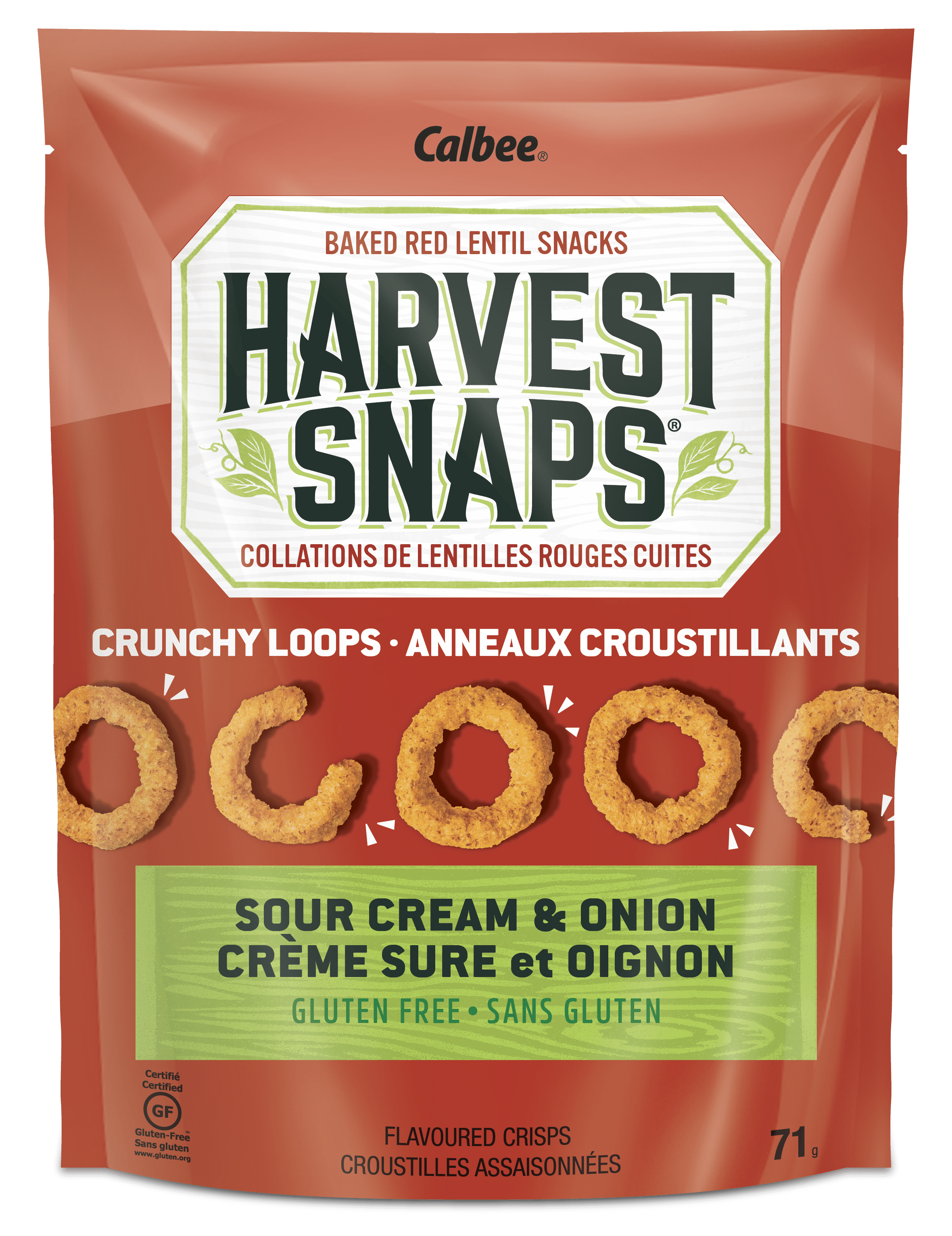 Harvest Snaps Crunchy Loops Sour Cream & Onion 71g