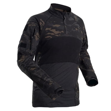 OmicGot Tactical Combat Shirt Men Cotton Military Uniform Camouflage T Shirt Army Clothes Camo Long Sleeve Shirt