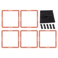 thumbnail image 2 of Agility Rings, 5Pcs 16.7x16.7x0.47in PP Multifunctional Quadrilateral Agility Training Rings Agility Training Equipment with Carrying Strap and Clip for Basketball, Football, 2 of 7