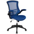 thumbnail image 1 of Mid-Back Blue Mesh Swivel Ergonomic Task Office Chair with Flip-Up Arms, 1 of 9