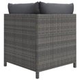 thumbnail image 3 of vidaXL 6 Piece Garden Lounge Set with Cushions Poly Rattan Grey, 3 of 5