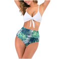 thumbnail image 1 of Womens High Waisted Bikini Set Tie Knot High Waisted Two Piece Swimsuits Bathing Suits, 1 of 5