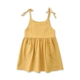thumbnail image 1 of Robe d'Été à Bretelles pour Tout-Petites Filles Bébé, Mignonne, Couleur Unie, Robe Décontractée, 1 of 9