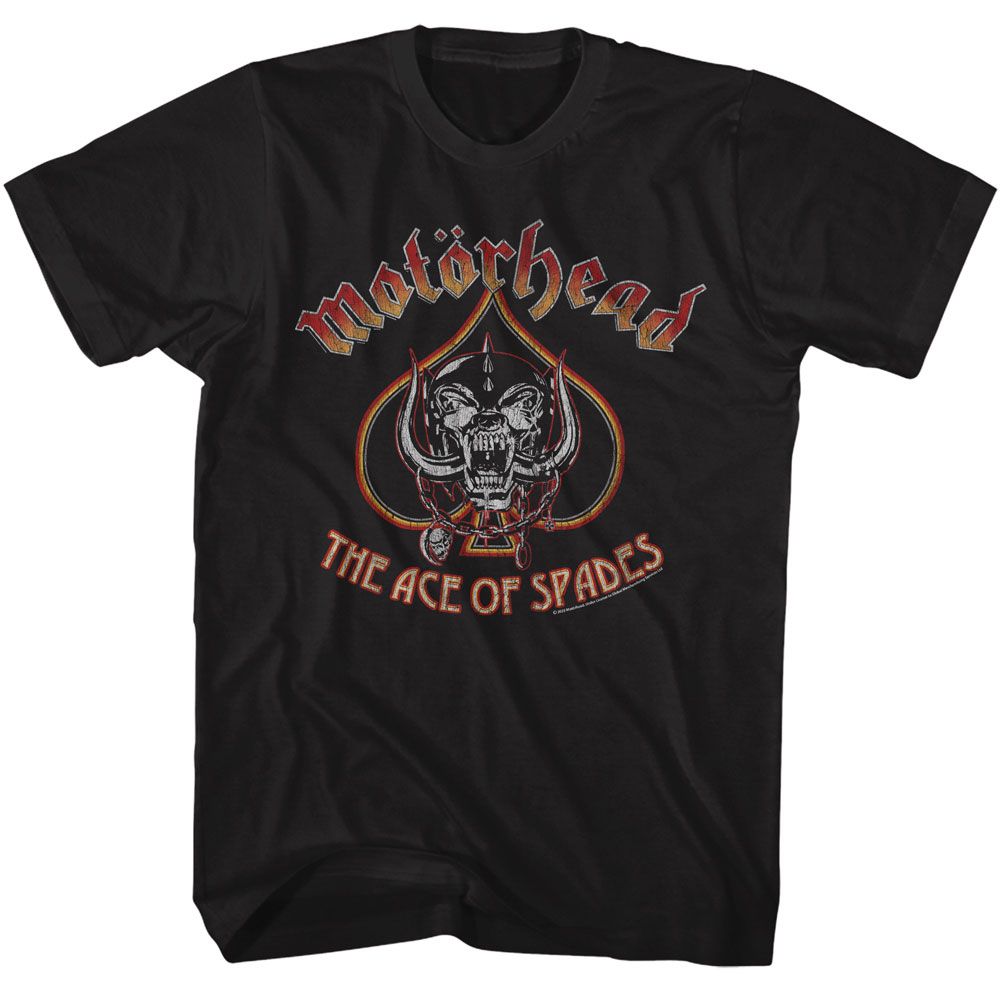 Motorhead Snaggletooth And Spade Black Adult T-Shirt 4Xl