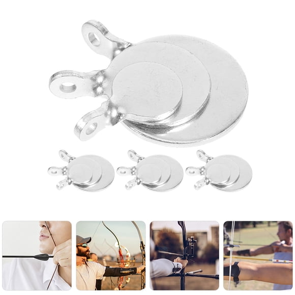 RUNROTOO Manganese Steel Piece Targets Silver Shooting Training Hanging Design for Archers