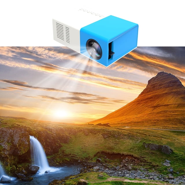 EGNMCR Petit Projecteur Domestique Mini Projecteur LED Portable Prend en Charge HD 1080p Alimentation Mobile d'Extérieur, Cadeau