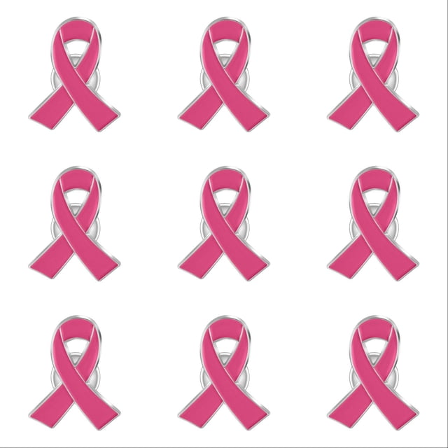 Bulk Pink Ribbon Pins for Breast Cancer Awareness, Lapel Pin Badges Brooches for Charity Events, Fundraising, Support Groups, Doctors Nurses, Survivors, and Promotional Gift Giving