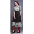 thumbnail image 3 of Bimba Kurtis Indiennes Imprimées Triangle à Facettes Géométriques Gris Pâle pour Femmes Anarkali Kurti Maxi Robe Décontractée Grande, 3 of 5