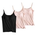 thumbnail image 1 of Timegard Womens Tank Tops with Built in Bras Scoop Neck Adjustable Spaghetti Strap Comfy Bottom Camis, 1 of 6