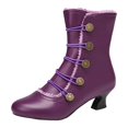 thumbnail image 1 of Kcodviy Bottes Plates Mi-Mollet pour Femmes Automne et Hiver 8 Mollet Bottes pour Femmes Bottes à Talon Femmes Bottes Femmes Plates Bottes Femmes Larges, 1 of 6