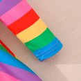 thumbnail image 3 of Nrmrqzzcjnd pour la Maison Robe à Manches Volantées pour Enfants Robe à Rayures Arc-en-Ciel à Manches Longues à Col Rond pour Filles 3-7 Ans, 3 of 5