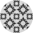 thumbnail image 1 of Ahgly Tapis Rond Lavable en Machine Intérieur Transitionnel Gris Platine, 6 Pieds Rond, 1 of 7