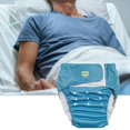 thumbnail image 3 of lionlar Reusable Adult Cloth Diaper washable for Men Women Waterproof Incontinence Pants Blue M, 3 of 6