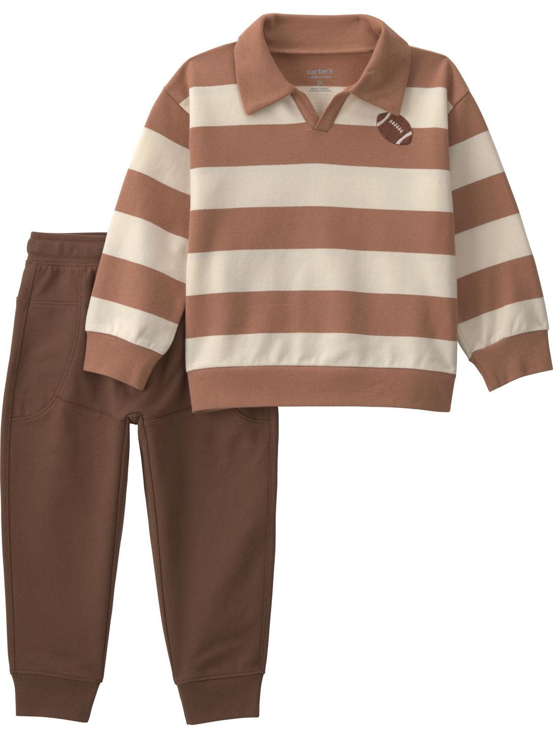 Ensemble pantalon 2 pièces Carter's Child of Mine pour bébé et petit garçon - Brun Football