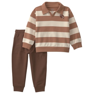 Carter's Child of Mine Baby and Toddler Boy 2-Piece Pant Set - Brown Football
