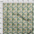 thumbnail image 3 of oneOone Popeline de Coton Verte Tissu Floral Matière de Robe Tissu Imprimé Tissu au Mètre 42 Pouces de Large, 3 of 4
