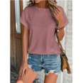 thumbnail image 4 of Hauts à Manches Courtes pour Femmes Mode Printemps/été Décontractée Ample Col Rond Manches Courtes Haut pour Femmes Aguichant Hauts d'Été pour Femmes Hauts à Manches Courtes T-Shirts pour Femmes Mode, 4 of 7