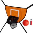 thumbnail image 1 of Almencla Mini Basketball Hoop for Trampoline with Enclosure Outdoor Waterproof Orange with a ball, 1 of 8