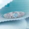 thumbnail image 3 of Daisyyozoid Ladies Fashion Wedding Love Heart Diamond Ring, 3 of 3