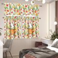 thumbnail image 2 of Tulip Flower and Rabbit Kitchen Curtain and Valance Set 3 Piece Blackout Kitchen Window Curtain Happy Easter Day Curtain Tiers and Valance,Size M, 2 of 4