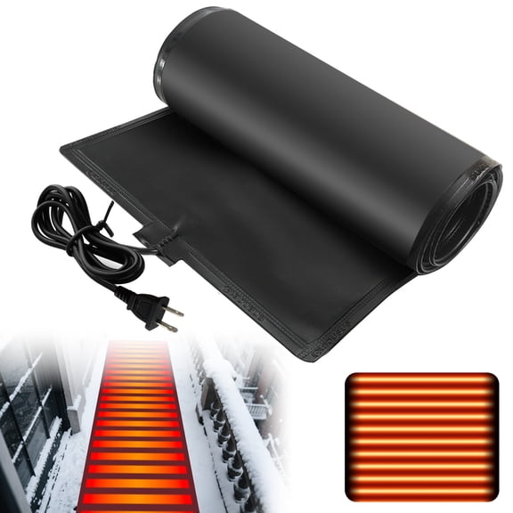 FullyWarms Eco-Friendly 5ft x 13in Heated Snow Melting Mats,120V 185 Watts for Roof,Driveway, Walkways, Sidewalks, Patios, Porch Winter Snow Removal