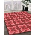 thumbnail image 3 of Ahgly Company Tapis d'Intérieur Rectangulaires Transitionnels Rouges Lavables à la Machine, 6 Pieds x 9 Pieds, 3 of 7