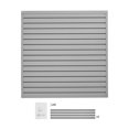 thumbnail image 1 of KFFKFF Slat Wall Paneling, 4 x 4 ft, PVC Garage Slatwall with Modular Design, Grey Slat Wall Easy-to-Install Adjustable Slatwall Panel with Coupling Structure & DIY Cutting, 1 of 9