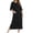 Black, variant on Satin Pajamas Women Robes Zipper Front Short Sleeve Full Length Housecoat with Pockets Long Loungewear Bath Robe for College Dorm Women S-13 Navy XL