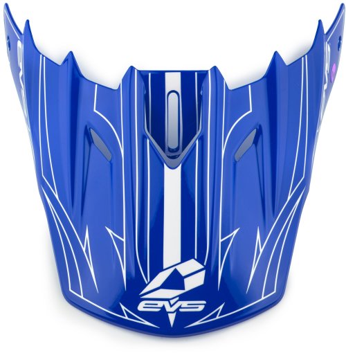 EVS Visière de Remplacement de Casque T5, Bleu/blanc Bleu Piner Blanc