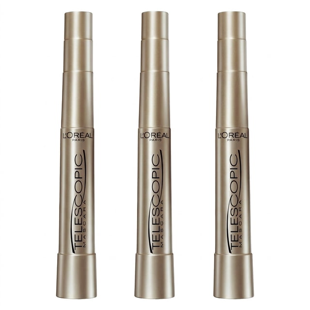 L’Oreal Paris Telescopic Kit Mascara, Noir Profond, 3 x 8 mL