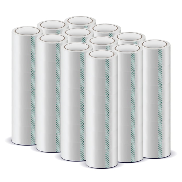 Costway 72 Rouleaux de Ruban d'Emballage Transparent Robuste de 1,89 Pouces de Large, 65,6 Verges par Rouleau
