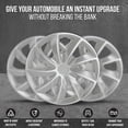 thumbnail image 4 of Wheel Cover Kit, 17 Inch Hubcaps Set of 4 Automotive Hub Caps with Universal Snap-On Retention Rings, 1-Tone ABS Plastic Silver Rim Covers for All Makes, Models (SG-5084-B-17), 4 of 7