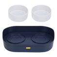 thumbnail image 2 of Cat And Dog Double Bowl, Large Capacity Anti Overturning Removable Feeding Bowl  For Pet Blue, 2 of 8