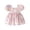Pink, variant on LOVZFMLL Toddler Kids Girls Fashion Cute Short Sleeve Sweet Flower Print Dress