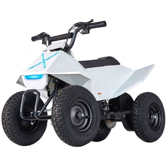 Quad Électrique pour Enfants, Voiture à Chevaucher à 4 Roues, Moteur 24 V 350 W pour VTT (Mode : XW-EA14), Vitesse Max : 9 Mi/h, Charge Max : 120 Lb, Amortisseur Équipé, Lumière avant, Gros Pneu, Frein à Disque Arrière, Forme avant-Gardiste et Couleur Mate