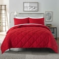thumbnail image 1 of JML 3 Pieces Red King Comforter Set, Soft Microfiber Bedding Set With 1 Comforter and 2 Pillow Cases Suit for All Seasons, 1 of 8