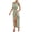 Green, variant on Drindf Dresses for Women 2025 Casual 2 Piece Solid Maxi Dress Summer One Shoulder Crop Top High Waisted Maxi Dress Trendy Split Skirt Set Boho Dress