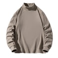 thumbnail image 1 of Timegard Fall Tops for Men High Neck Thermal Underwear Solid Color Comfy Pullover Casual Long Sleeve Tops, 1 of 7