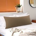 thumbnail image 1 of PiccoCasa Brushed Microfiber Pillowcase Body Pillow Pillowcase, Queen Brown, 1 of 9